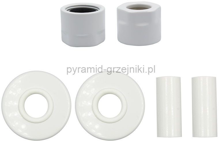 Vario Term Zestaw maskujący rozety + tuleje + złączki CU/PEX - białe CU - instalacja miedziana ZMR1M15xM2206