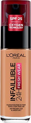 Fresh L'Oréal Paris L'Oréal Paris Infaillible 24H Wear Make-up 275 Rose Amber, wysoka siła krycia, długo utrzymująca się, wodoodporny, oddychający, 30 ml