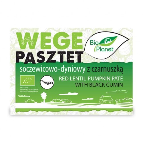 Bio Planet Pasztet Soczewicowo Dyniowy z Czarnuszką BIO 200g -