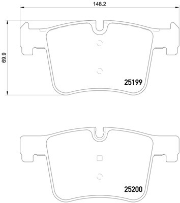BREMBO Zestaw klocków hamulcowych, hamulce tarczowe P 06 075X P 06 075X