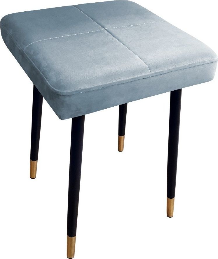 Atos Taboret SQUARE 2 BL VELVET szary AS-MAX-BL06-SZARY-NOGI-ZLOTE