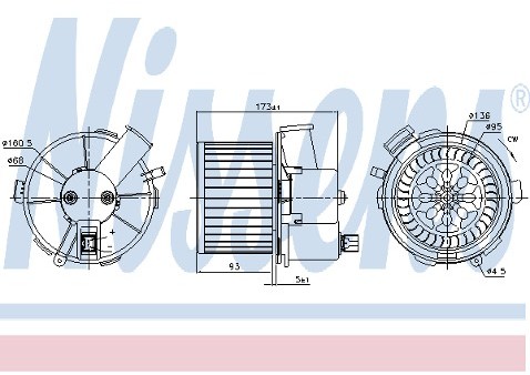 NISSENS Wentylator wnętrza 87482