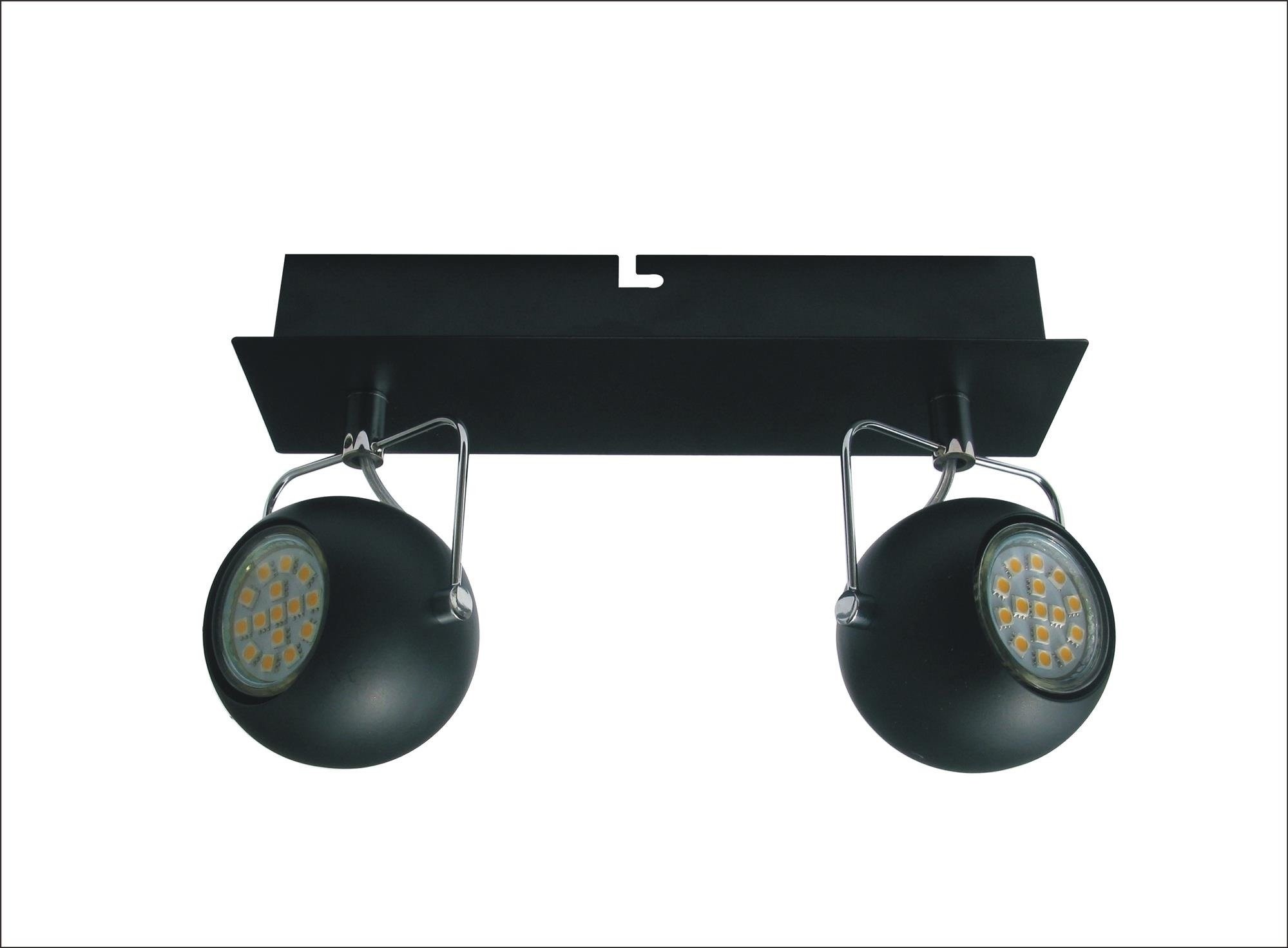 Candellux LAMPA SUFITOWA WYPRZEDAŻ 92-25012-Z LISTWA TONY 2X3W LED GU10 CZARNY MATOWY 92-25012-Z