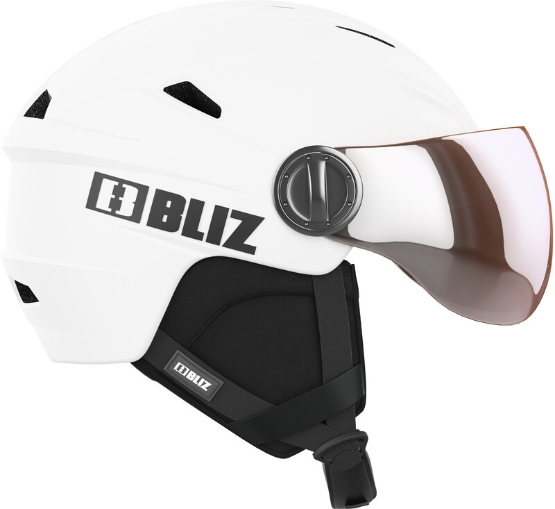 Skymaster Bliz Bliz Strike Visor Kask white-black M 54-58cm 2020 Kaski narciarskie 55809-00-5458