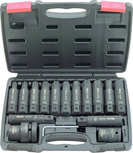 KS Tools 450.0420 cala + 1 3/4 cala Komplet wymienny Bit siła, 16-częściowy 450.0420