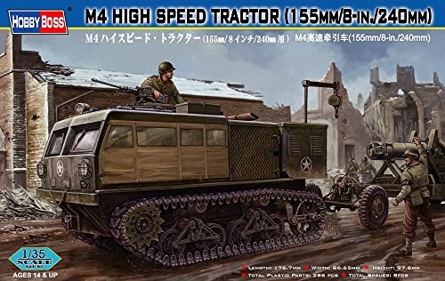 Hobby Boss 82408 modelarstwo komplet M4 High Speed Tractor (155 mm/8 in./240 mm)
