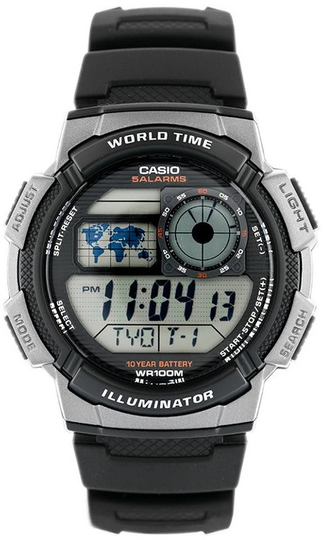 Casio ZEGAREK MĘSKI AE-1000W 1BVDF (zd073g) - WORLD TIME