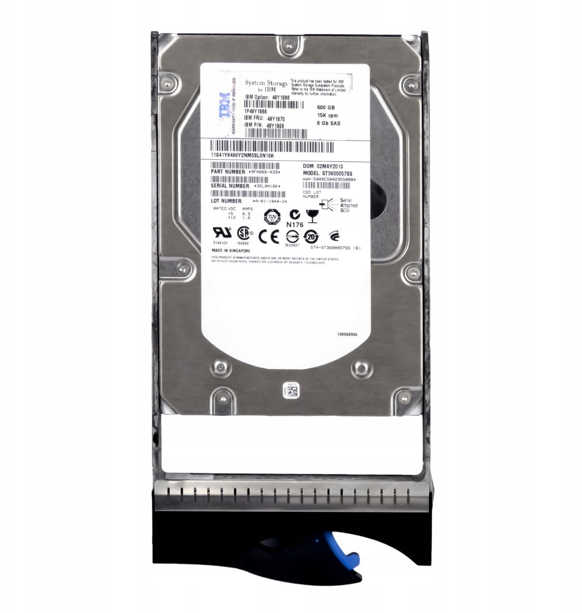 IBM 49Y1870 600GB 15K 16MB SAS-2 3.5'' 49Y1869