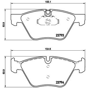 BREMBO Zestaw klocków hamulcowych, hamulce tarczowe P 06 057