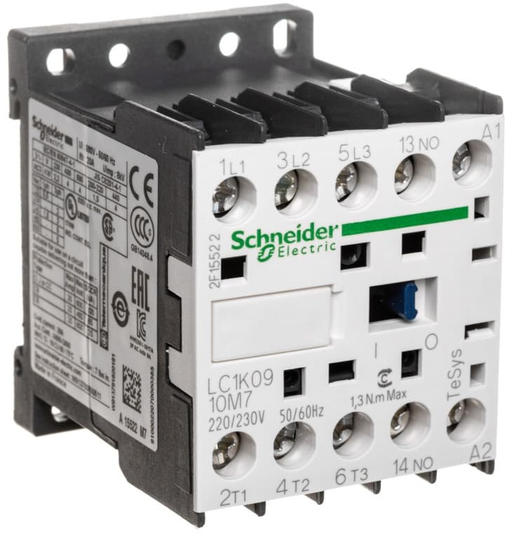 Schneider Electric Stycznik mocy 9A 3P 230V AC 1Z 0R LC1K0910M7 LC1K0910M7