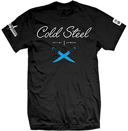 Cold Steel coltelli innovativi kursywie duże czarne T-Shirt CSTJ3