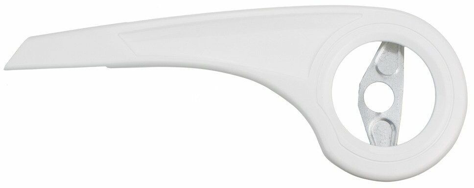 Nieznany Osłona łańcucha mocowana na korbę 38 zębów, biała + uchwyt bez śrub 190034