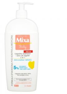 Mixa Baby łagodny szampon i płyn do kąpieli 400ml