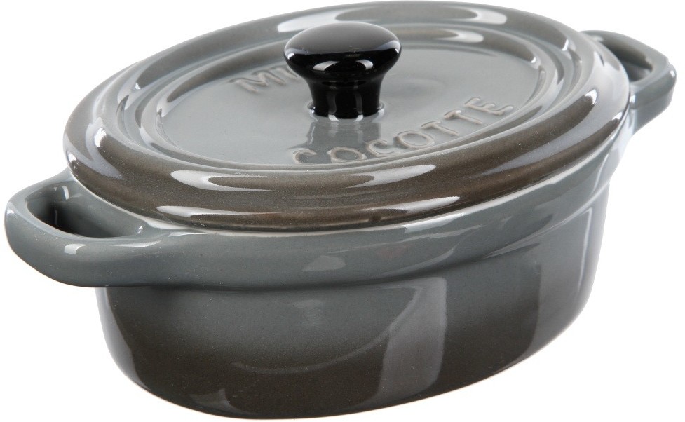 Secret de Gourmet Foremka do pieczenia w kształcie ovalu ceramiczna foremka na ciasto 115960Aszary