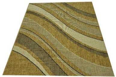 DYWAN SZNURKOWY NATURA 80x150cm PASY BRĄZ/MIODOWY