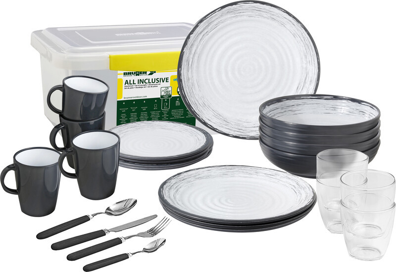 Brunner All Inclusive Dishes Set 36 Pieces, szary/biały  2021 Zestawy do gotowania