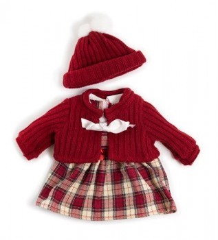 Miniland Ubranko dla lalki 40 cm spódniczka sweterek i czapeczka