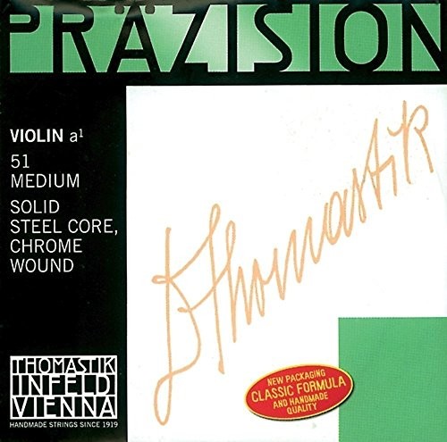 Thomastik Saiten für Violine Präzision Stahl Vollkern Satz 1/16 Mittel 633995