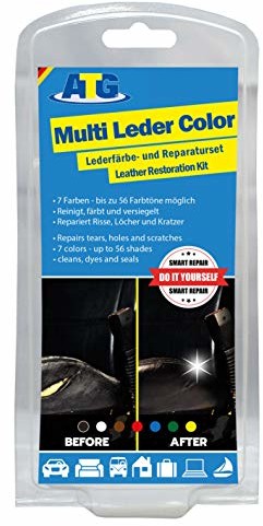 ATG Autozubehör-Teile-Gerl ATG Autozubehör-Teile-Gerl ATG ATG127 zestaw naprawczy do skóry i skóry syntetycznej do foteli samochodowych, zestaw naprawczy do wypalania ATG127