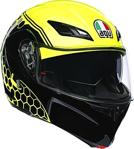 AGV Compact ST E2205 Multi PLK kask motocyklowy, uniseks, żółty (Hi-Vis Yellow), N 211021A2HY