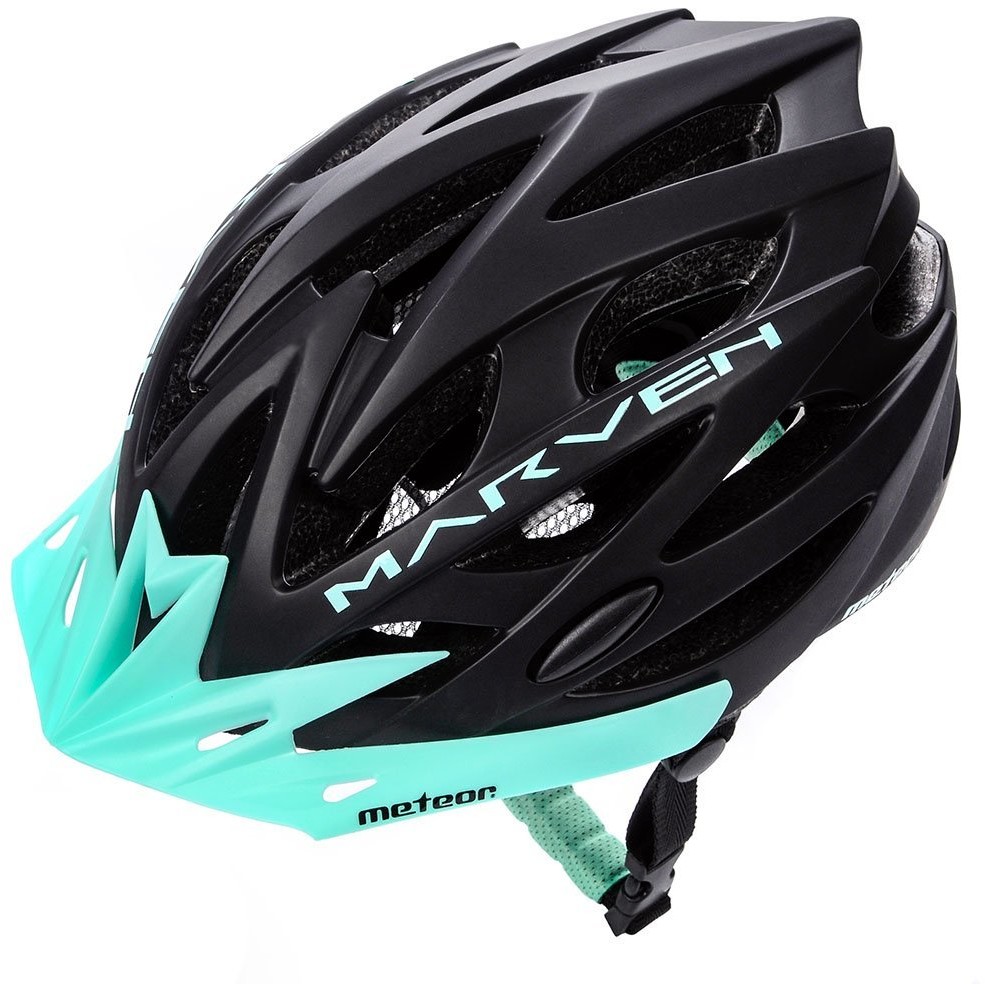 Meteor Kask rowerowy Marven S 52-56 cm czarny/miętowy 24792