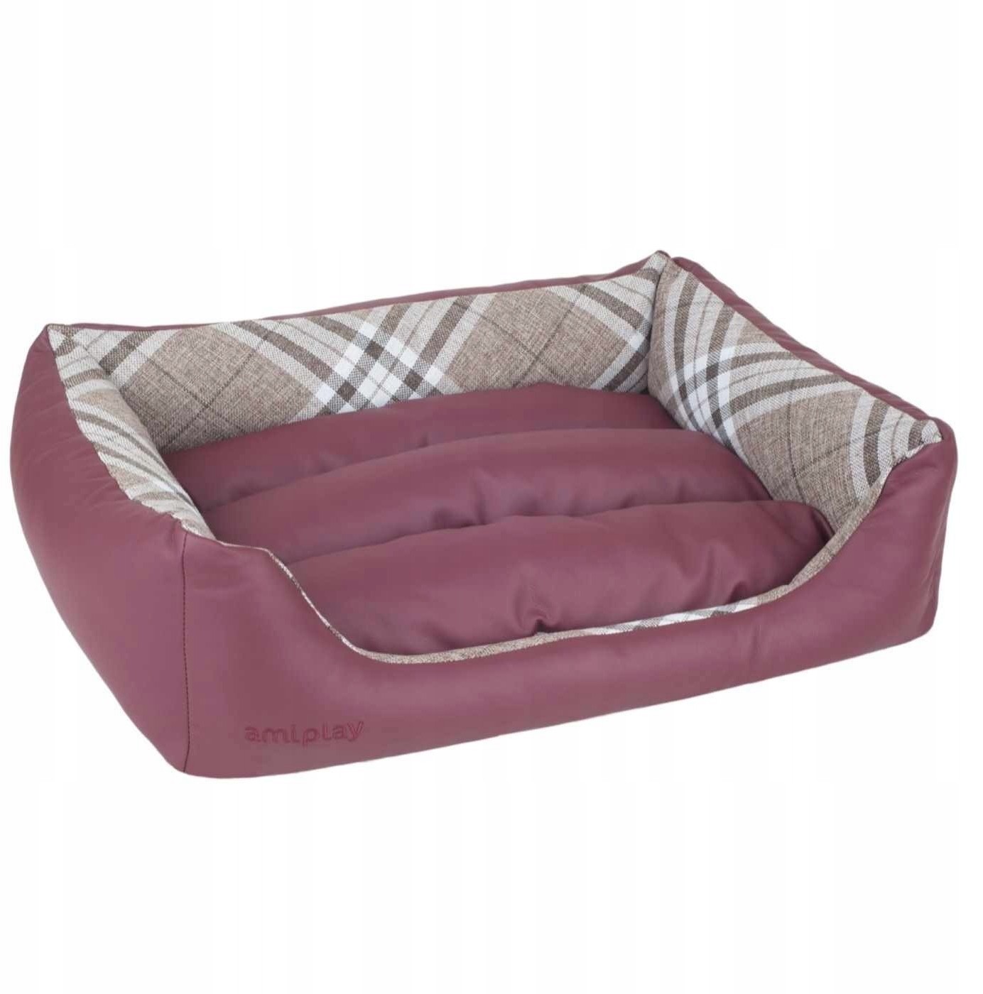 Ami Play Sofa dla Psa ZipClean 4in1 Kent M Bordowy