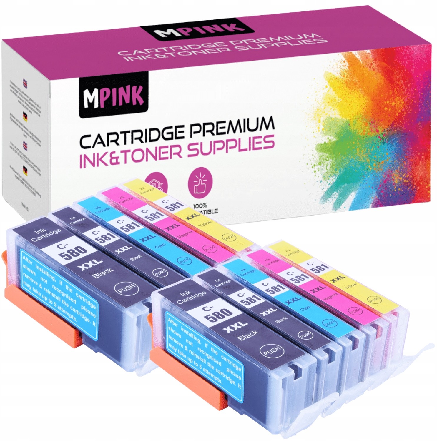 10x Tusze do Canon Pixma TS705 TS6250 TS6521 6350