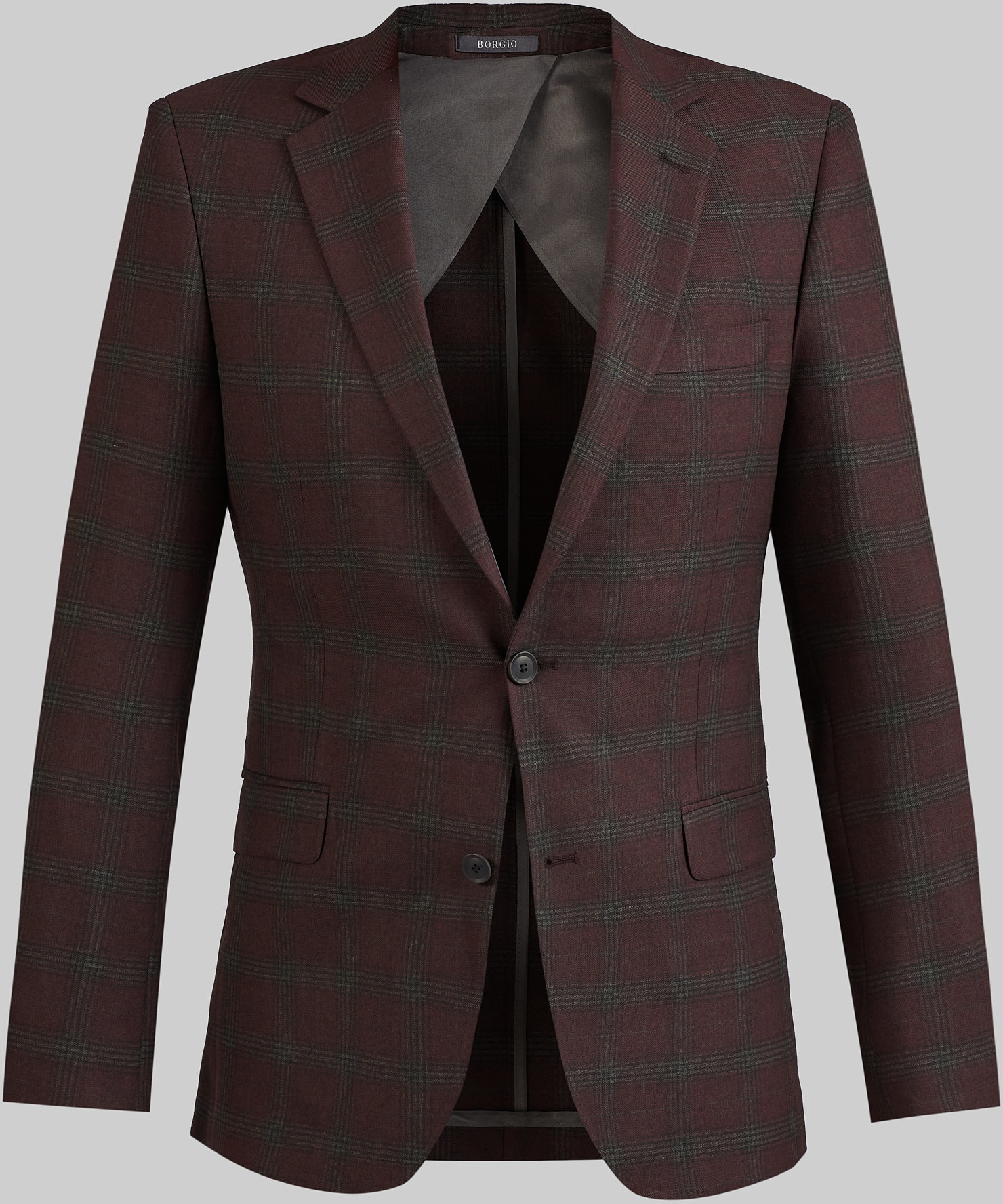 Borgio Marynarka naro bordo slim fit