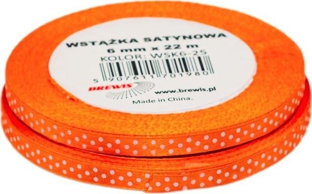 BREWIS BREWIS Wstążka satynowa BREWIS kropki 6mm WSK6-25 Brewis AC810BRW