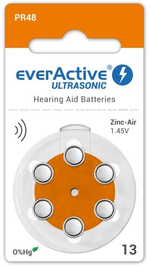 EverActive 6 x baterie do aparatów słuchowych ULTRASONIC 13