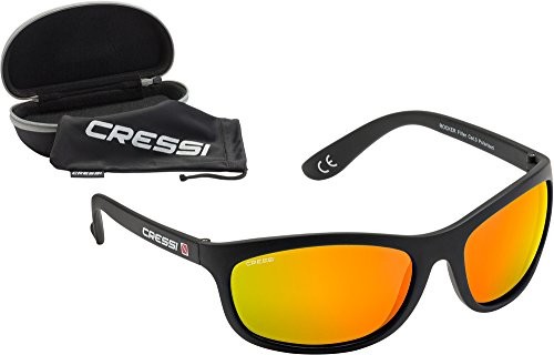 Cressi ROCKER okulary przeciwsłoneczne sportowe męskie, polaryzacyjne, twardy futerał, pomarańczowa, M XDB100018