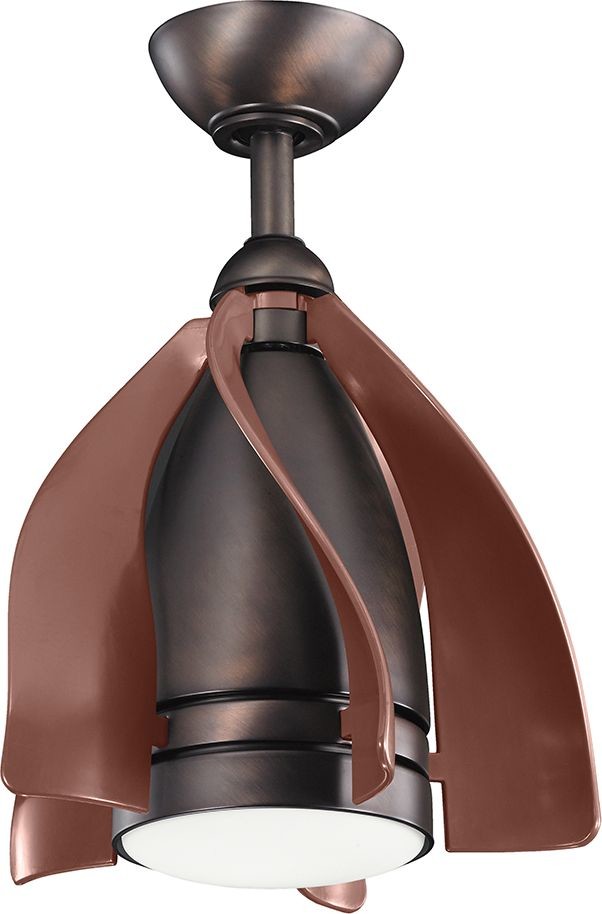 Elstead Lampa wisząca Brązowa lampa z wiatrakiem ledowa Terna KLF-TERNA-15-BB KLF-TERNA-15-BB