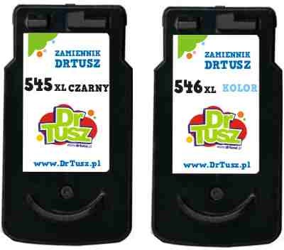 DrTusz Tusze Zamienniki PG-545 XL + CL-546 XL do Canon 8286B006) komplet)