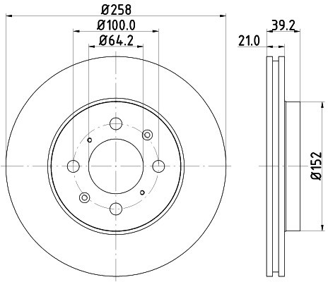 HELLA PAGID Tarcza hamulcowa PAGID 8DD355114-451