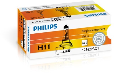 Philips Żarówka halogenowa Vision +30% H11 12V 55W, 1 szt. 12362PRC1
