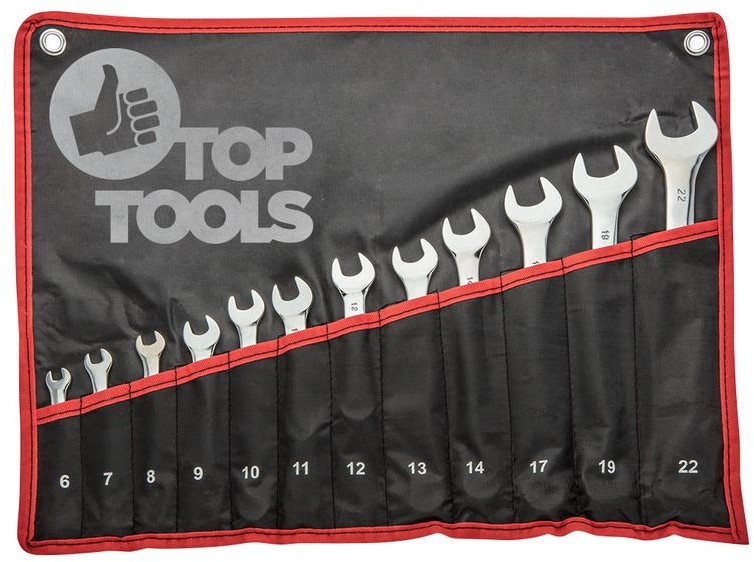 top Topex Grupa sp. z o.o. S.K. Klucze płasko-oczkowe 6-22 mm, zestaw 12 szt. 35D359