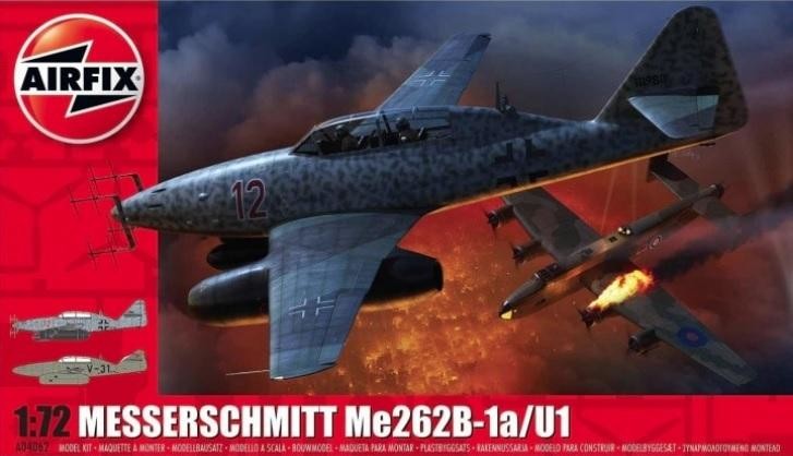 Zdjęcia - Model do sklejania (modelarstwo) AIRFIX Niemiecki bombowiec Messerschmitt Me262-B1a 04062 