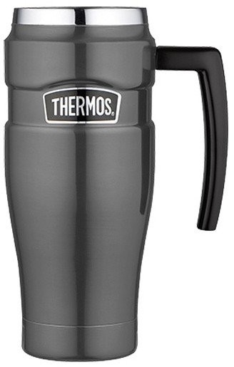 Thermos Wodoszczelny termokubek z uchwytem gun metal 160035