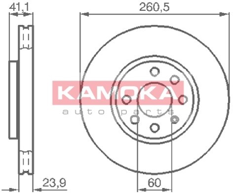 KAMOKA Tarcza hamulcowa 1032262