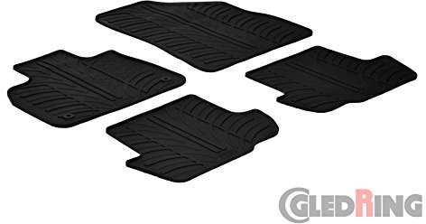 Gledring Komplet gumowych dywaników Citroen DS5 2012- (profil T 4-częściowy + klipsy montażowe)