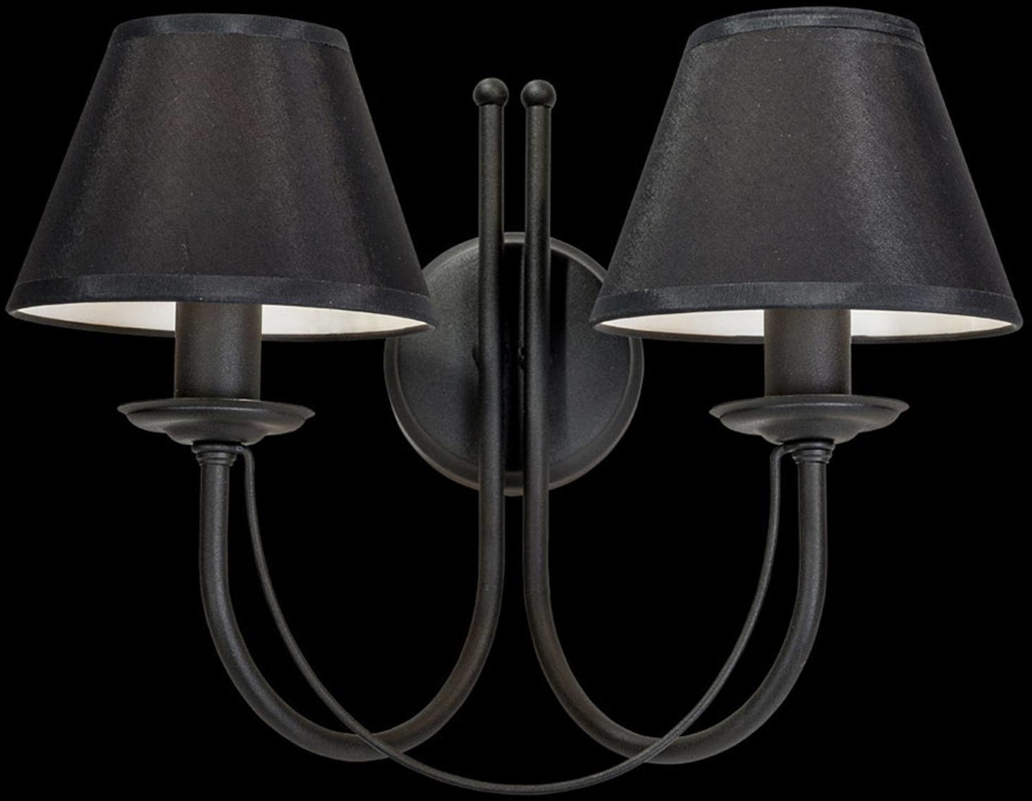 EULUNA Kinkiet Bona, 2-punktowy, czarny