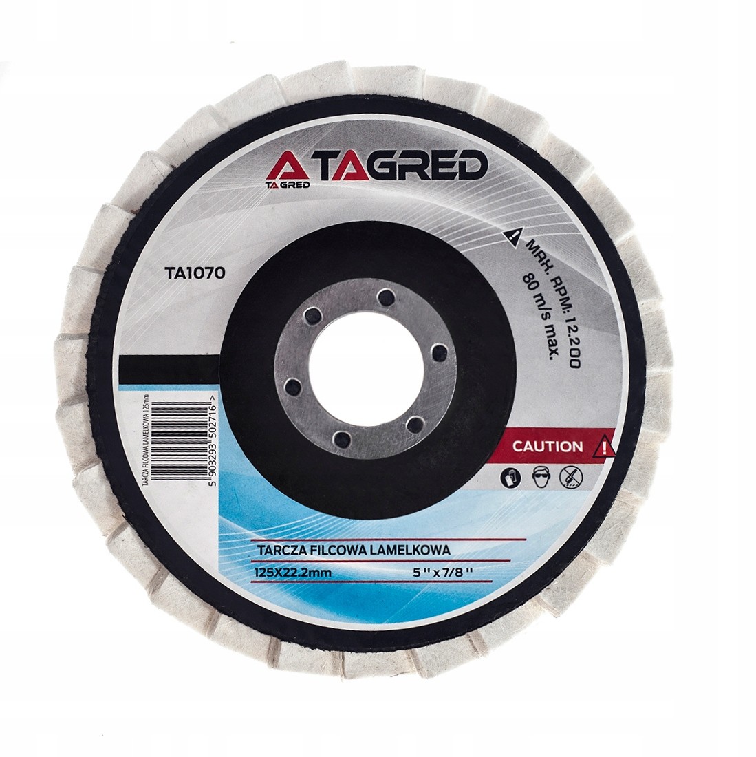 Tarcza Filc Do Polerowania Metalu Wachlarzowa 125