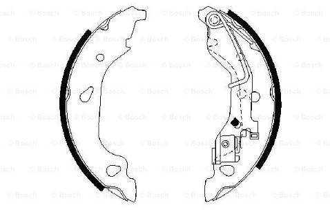 BOSCH Zestaw szczęk hamulcowych 0 986 487 596