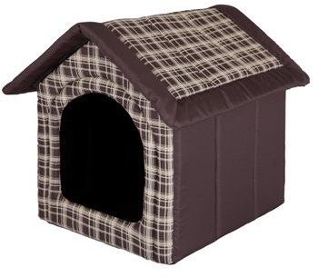 Hobbydog Buda dla Psa brazowa w kratkę R4 o wymiarach 60 cm x 55 cm x 60 cm R4 BUDBWK11