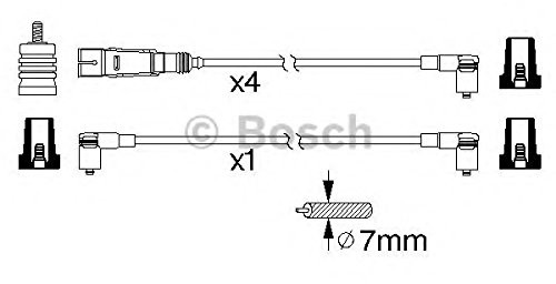 Bosch 0986356343 kabel zapłonowy 0986356343