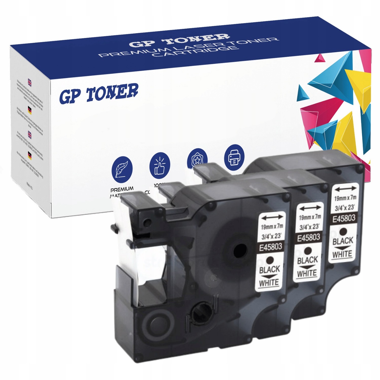 Dymo 3x Taśma do D1 45803 7m 19mm Label Point