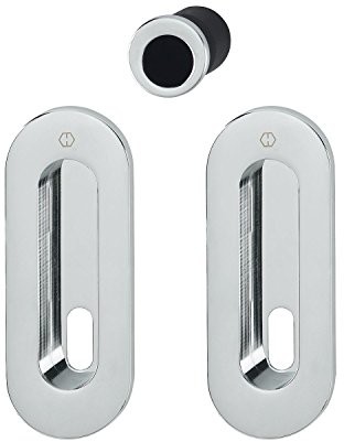 HOPPE klamka do drzwi przesuwnych muszla zestaw M472  ukryty przykręca BB, chromowane | uchwyty muszelkowe