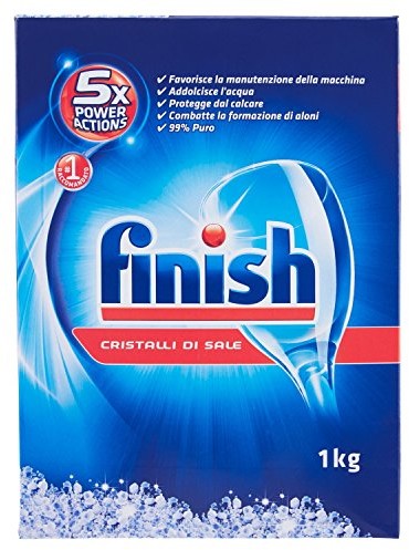 Finish Sól przystosowane do zmywarek  [5 kg kryształ wykończenie  5 opakowań 1 kg firmy]