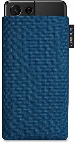 Adore June Classic Ocean niebieski pokrowiec kompatybilny z Galaxy S21 Ultra pokrowiec na telefon komórkowy z wytrzymałego materiału Cordura z efektem czyszczenia wyświetlacza, Made in Europe AJ1947-AG