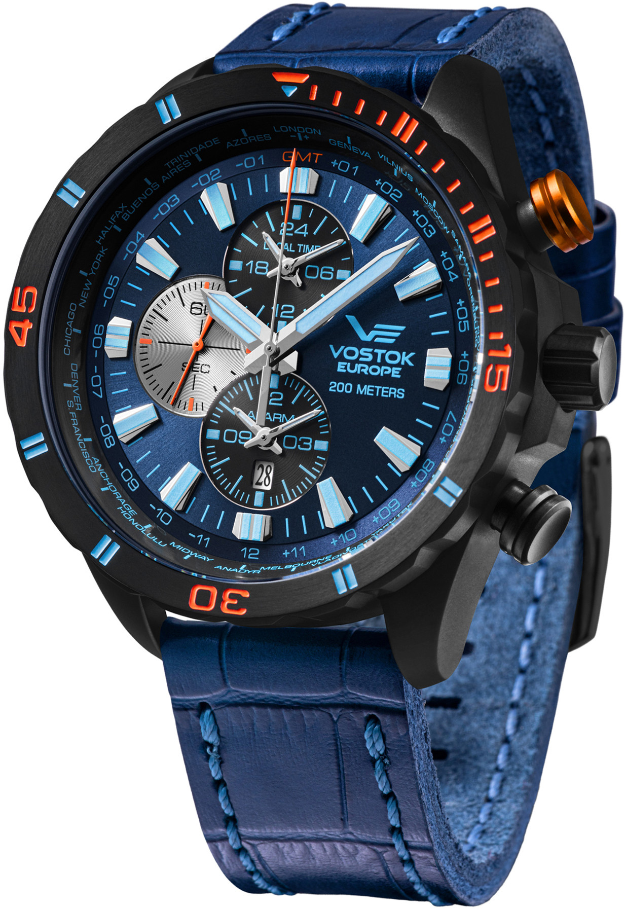 Vostok Europe Zegarek YM26-320C654 Almaz Dual Time -